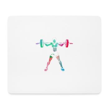 Fitness-Mädchen trainieren Gymnastik Sport - Mousepad (Querformat) - Weiß - Vorne