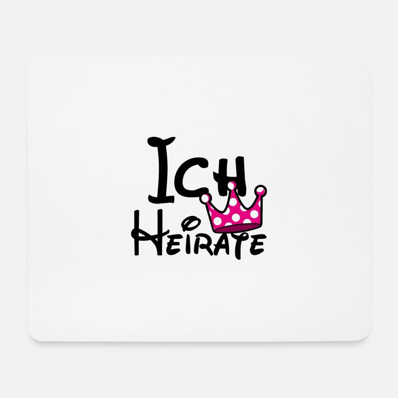 Ich heirate Braut Team JGA Junggesellinnenabschied - Mousepad (Querformat) - Weiß