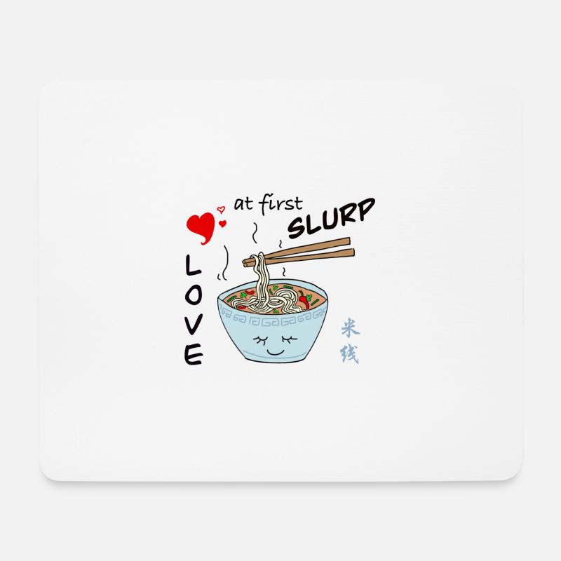 Reisnudeln Valentinstag - Mousepad (Querformat) - Weiß