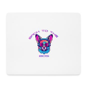 Neon Animal DJ T-Shirt Design - Mousepad (Querformat) - Weiß - Vorne