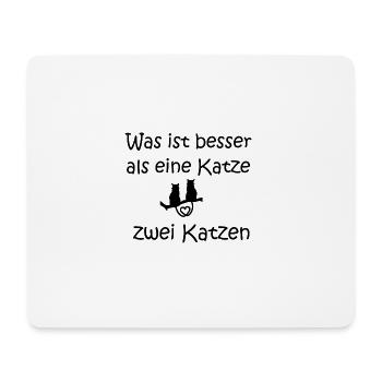 Katze - Mousepad (Querformat) - Weiß - Vorne