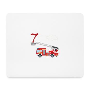 Fire truck - 7th birthday - Mouse Pad (horizontal) - white - Front
