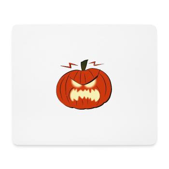 Pumpkin face with shining eyes Halloween - Mouse Pad (horizontal) - white - Front