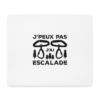 J'peux pas j'ai Escalade - Tapis de souris (format paysage) - blanc - Devant