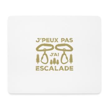 J'peux pas j'ai Escalade - Tapis de souris (format paysage) - blanc - Devant