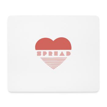Spread love - Tapis de souris (format paysage) - blanc - Devant
