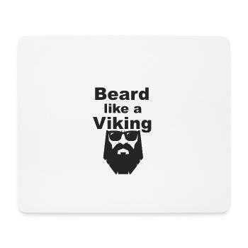 Viking Beard - Mouse Pad (horizontal) - white - Front