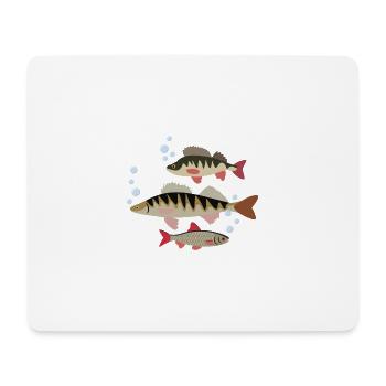 Poisson - Tapis de souris (format paysage) - blanc - Devant