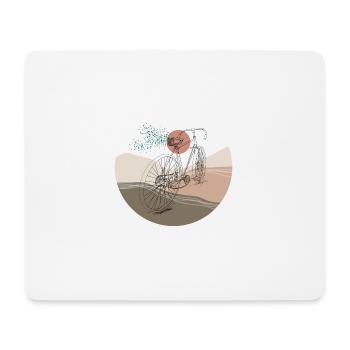 Fahrrad Retro - Mousepad (Querformat) - Weiß - Vorne