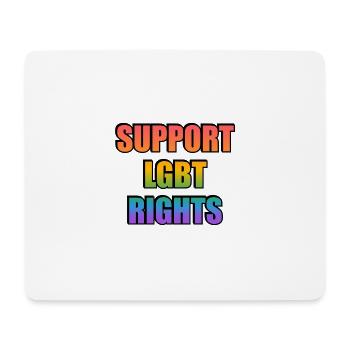 Support LGBT Right rainbow - Mouse Pad (horizontal) - white - Front