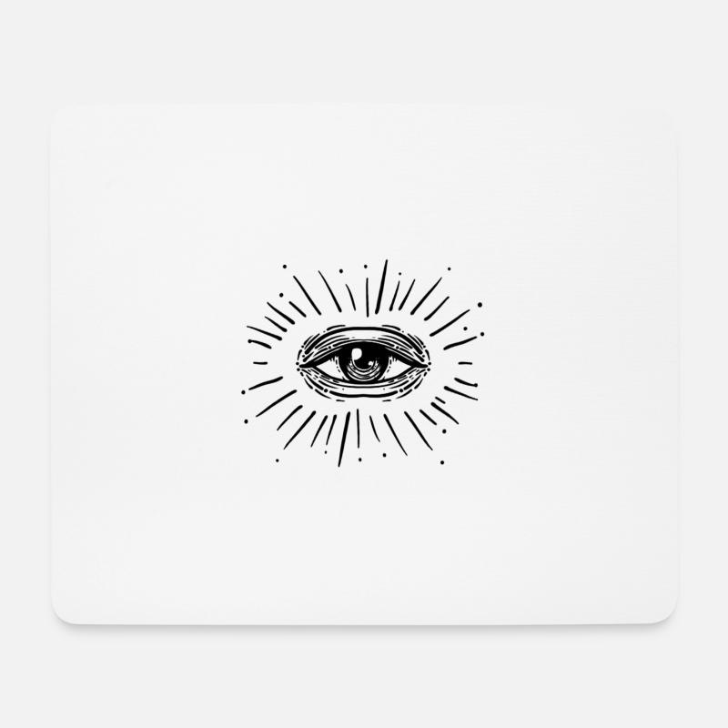 Das Auge - Mousepad (Querformat) - Weiß