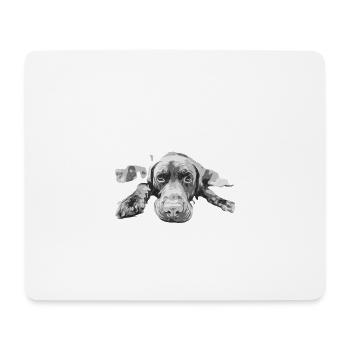 Das Leben ist besser mit Labrador Labrador mein Hund - Mousepad (Querformat) - Weiß - Vorne