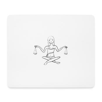Reine balance - Tapis de souris (format paysage) - blanc - Devant