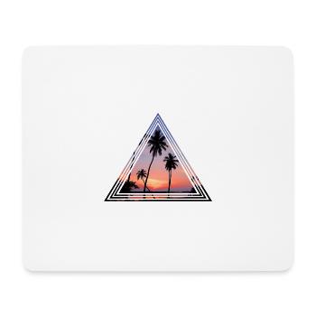 Palmiers au coucher du soleil - Tapis de souris (format paysage) - blanc - Devant