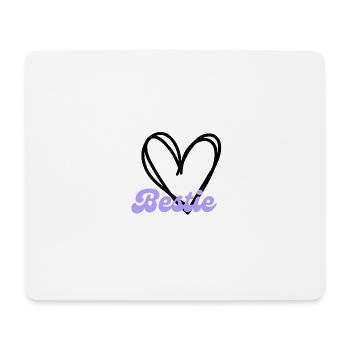 Bestie Herz lila - Freundschaft - Mousepad (Querformat) - Weiß - Vorne