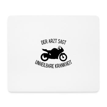 Motorrad 3 - Mousepad (Querformat) - Weiß - Vorne