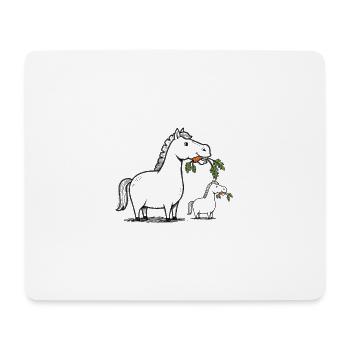 Laughing Horse - Mouse Pad (horizontal) - white - Front