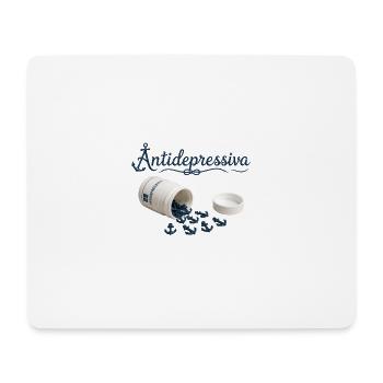 Antidepressive Anker Glitter Logo - Mousepad (Querformat) - Weiß - Vorne