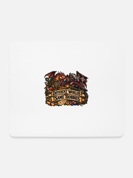 Verschiedene Welten Gleiche Hobbys - Mousepad (Querformat) - Weiß