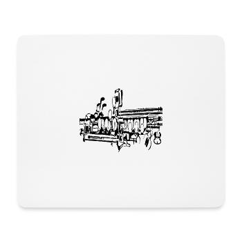Saxofon - Mousepad (Querformat) - Weiß - Vorne
