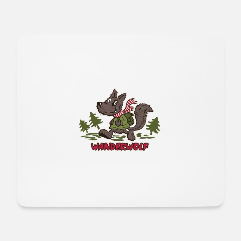 Wanderwolf - Mouse Pad (horizontal) - white