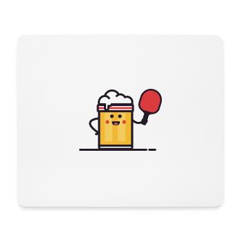 beer pong - Tapis de souris (format paysage) - blanc - Devant