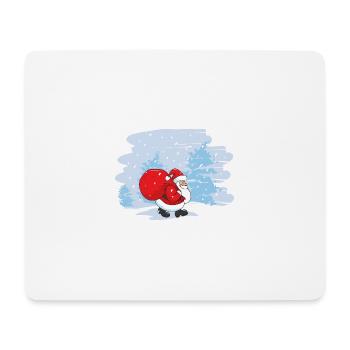 Lustiger Weihnachtsmann Santa Claus Weihnachten - Mousepad (Querformat) - Weiß - Vorne