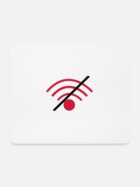 Kein Wlan - Mousepad (Querformat) - Weiß