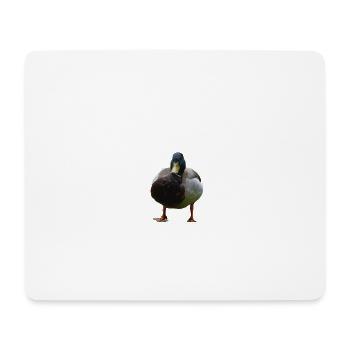 Un canard solitaire - Tapis de souris (format paysage) - blanc - Devant