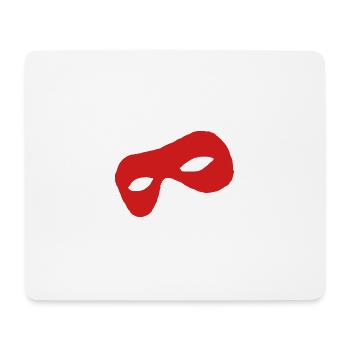 Rote Maske: Mystik im Fokus - Mousepad (Querformat) - Weiß - Vorne