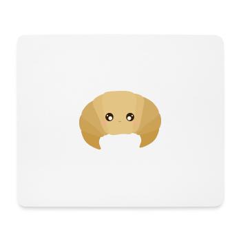 kawaii croissant - Mouse Pad (horizontal) - white - Front