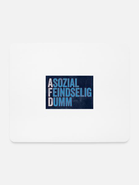asozial feindselig dumm! - Mousepad (Querformat) - Weiß