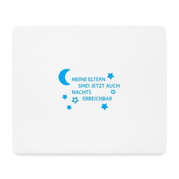 Eltern erreichbar hellblau - Mousepad (Querformat) - Weiß - Vorne