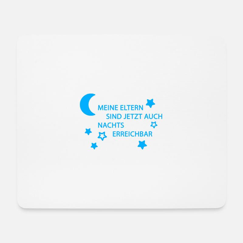 Eltern erreichbar hellblau - Mousepad (Querformat) - Weiß