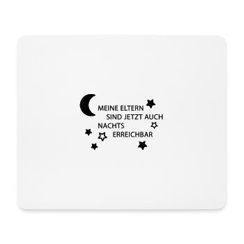 Eltern erreichbar schwarz - Mousepad (Querformat) - Weiß - Vorne