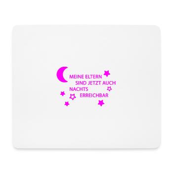 Eltern erreichbar pink - Mousepad (Querformat) - Weiß - Vorne