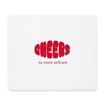New Years Cheers Selfcare Accessories Red NYR - Mousepad (Querformat) - Weiß - Vorne