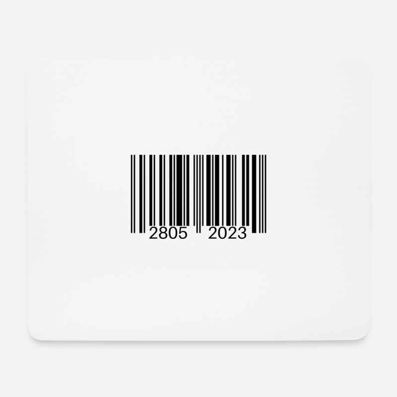 Code-barres - Tapis de souris (format paysage) - blanc