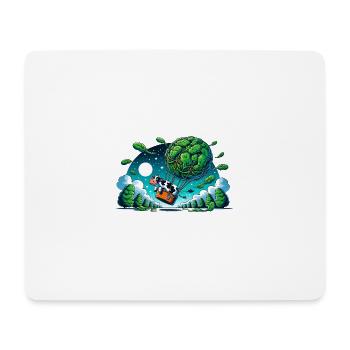 Leaf Lift Kuh-Reise - Mousepad (Querformat) - Weiß - Vorne
