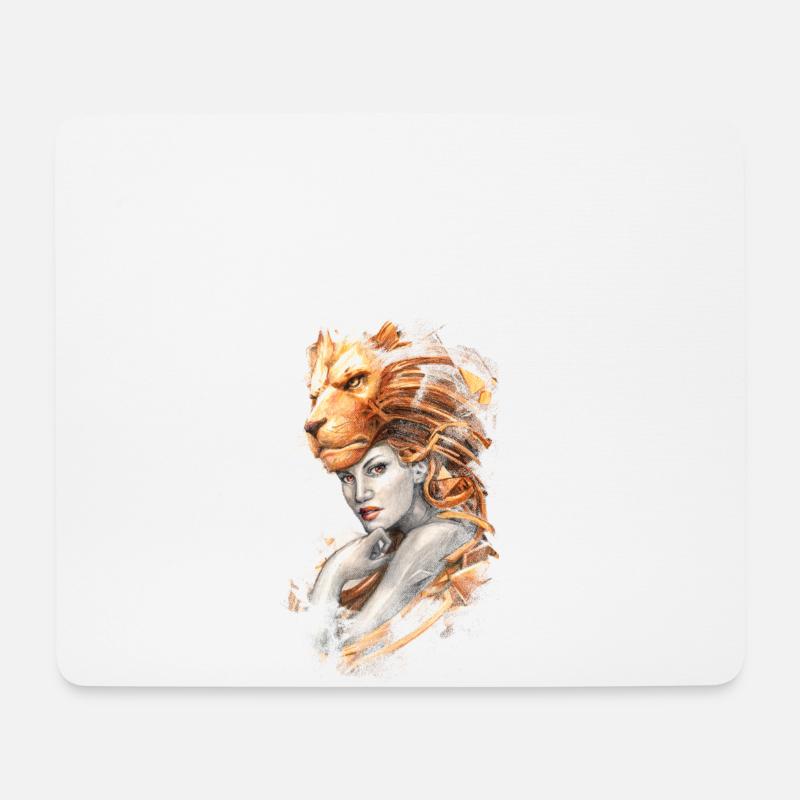 lion - Mouse Pad (horizontal) - white