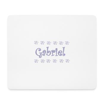 Gabriel Florale Pastellname Deco - Mousepad (Querformat) - Weiß - Vorne