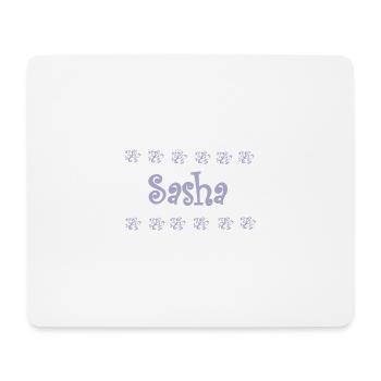 Sasha Lavande Motif Floral - Tapis de souris (format paysage) - blanc - Devant