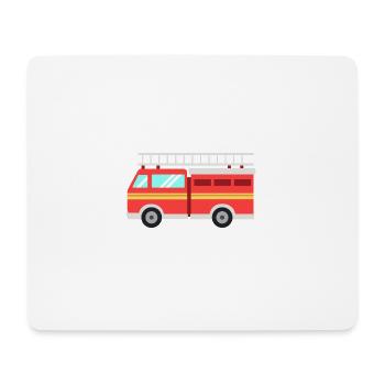 Firefighters car - Mouse Pad (horizontal) - white - Front