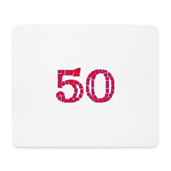 50. 50 YEARS. 50th ANNIVERSARY. 50 YEARS ANNIVERSARY. - Mouse Pad (horizontal) - white - Front