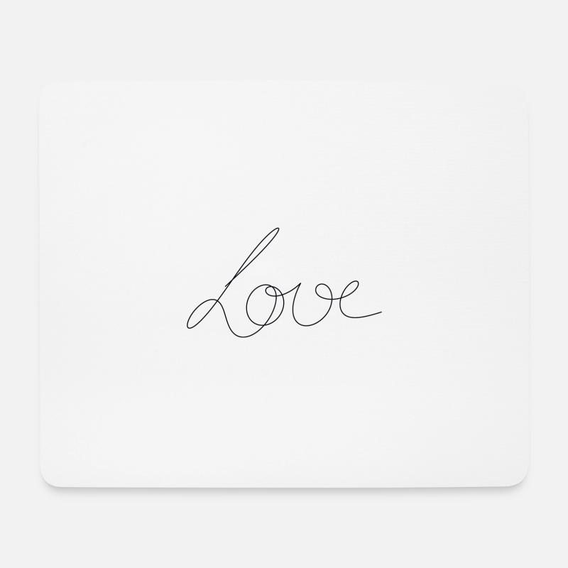 Love - Mousepad (Querformat) - Weiß