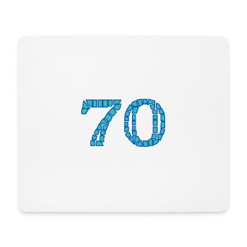 70. 70 JAHRE. 70-JÄHRIGES JUBILÄUM. 70-JÄHRIGES JUBILÄUM. - Mousepad (Querformat) - Weiß - Vorne