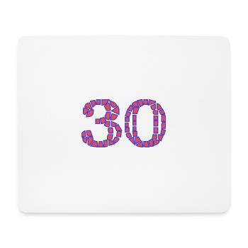 30. 30 YEARS. 30th ANNIVERSARY. 30 YEARS ANNIVERSARY. - Mouse Pad (horizontal) - white - Front