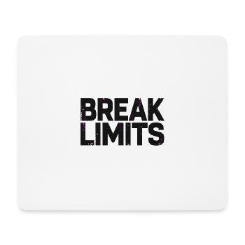 Break Limits fettgedruckter Text - Mousepad (Querformat) - Weiß - Vorne