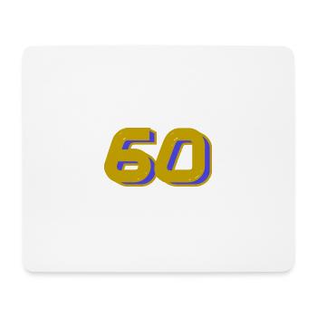 60. 60 JAHRE. 60. JAHRESTAG. 60. GEBURTSTAG. - Mousepad (Querformat) - Weiß - Vorne