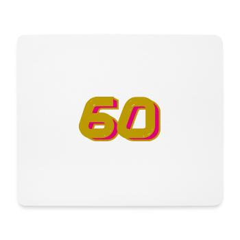 60. 60 ANS. 60e ANNIVERSAIRE. ANNIVERSAIRE 60 ANS. - Tapis de souris (format paysage) - blanc - Devant